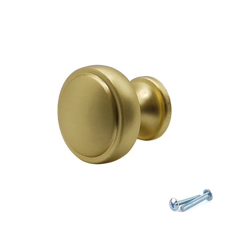 M4TEC Knob Handle Brushed Brass Doors or Cupboards VG7 Series 28mm - Hardware > Hardware Accessories > Cabinet Hardware > Cabinet Knobs & Handles Cabinet Knobs & Handles