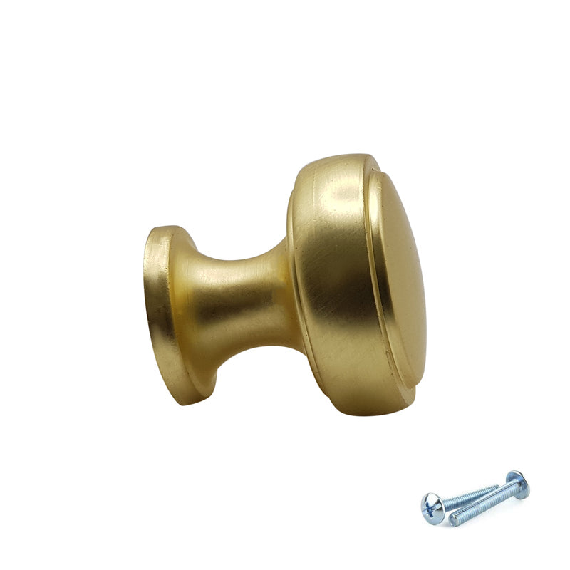 M4TEC Knob Handle Brushed Brass Doors or Cupboards VG7 Series 28mm - Hardware > Hardware Accessories > Cabinet Hardware > Cabinet Knobs & Handles Cabinet Knobs & Handles