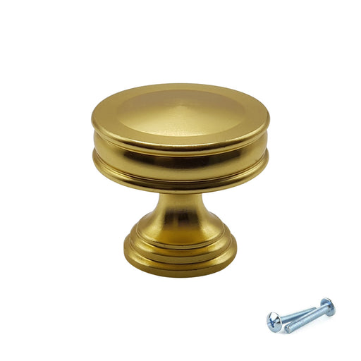 M4TEC Knob Handle Brushed Brass Doors or Cupboards VG7 Series 30mm 10 pack - Hardware > Hardware Accessories > Cabinet Hardware > Cabinet Knobs & Handles Cabinet Knobs & Handles