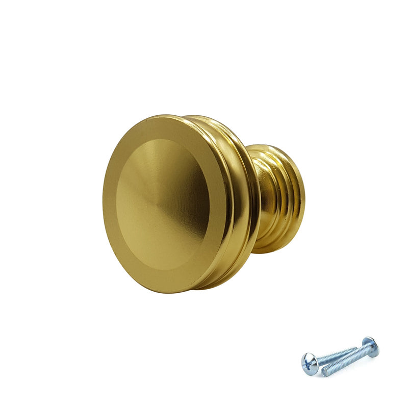 M4TEC Knob Handle Brushed Brass Doors or Cupboards VG7 Series 30mm 10 pack - Hardware > Hardware Accessories > Cabinet Hardware > Cabinet Knobs & Handles Cabinet Knobs & Handles