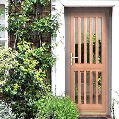 Windsor Hardwood M&T 10 Unglazed Light Panels External Door - 1981mm x 838mm -