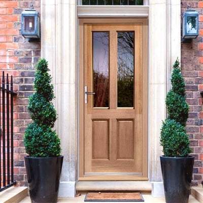 Malton Hardwood M&T 2 Unglazed Light Panels External Door - All Sizes - Doors