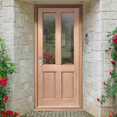 Malton Hardwood M&T 2 Double Glazed Clear Light Panels External Doors - 1981mm x 762mm -