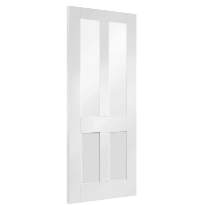 Malton Shaker Internal White Primed Door with Clear Glass -