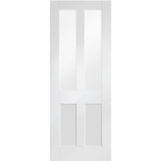 Malton Shaker Internal White Primed Door with Clear Glass -