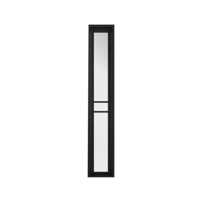 Greenwich W6 Black Primed 3 Glazed Clear Demi Panel 1981mm x 292mm - Doors