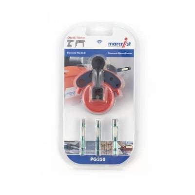 PG350 6/8/10mm Tile Drill 3 Pack & Drill Guide - Tools & Workwear