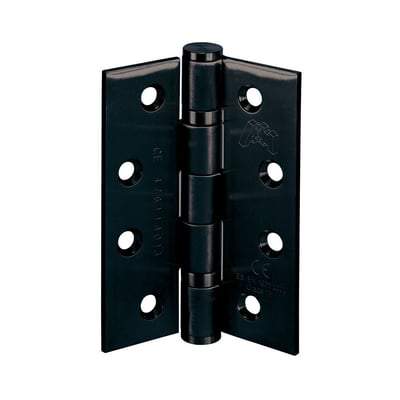 Matt Black Butt Hinge - 4" x 3" x 3mm (Pack of 3) - Doors