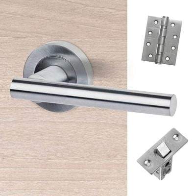 Hyperion Satin Chrome Handle Hardware Pack - Doors