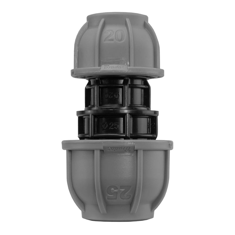 MDPE Straight Joiner Reducing 25mm - 20mm - Hardware > Plumbing Tech Hose & Fittings