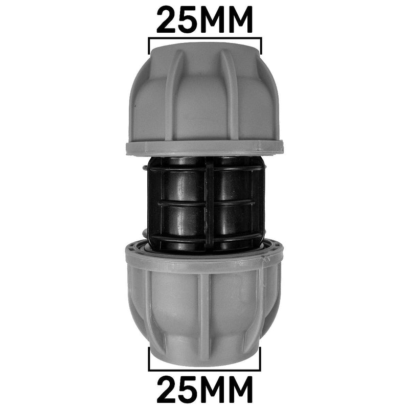 MDPE Straight Joiner 25mm - Hardware > Plumbing Tech Hose & Fittings