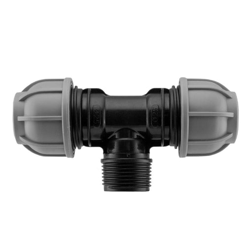 MDPE Tee 50mm - 1.5" BSPM - 50mm - Hardware > Plumbing Tech Hose & Fittings