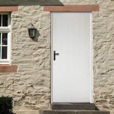 Mexicano White GRP Pre-Finished 5 Panel External Door - All Sizes - Doors
