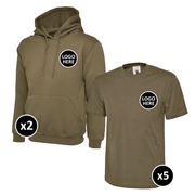Uneek Hoodie & T-Shirts Bundle - 7 Items - BUNDLE