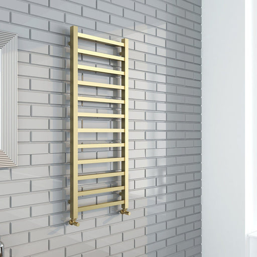 Mineral Square Bar Brushed Brass Towel Rail - All Sizes - Bathrooms