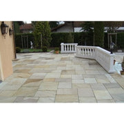 Traditional Mint Fossil Sandstone Paving Pack (19.50m2 - 66 Slabs / Mixed Pack) -