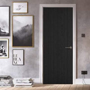 Tres Montreal Black Ash Pre-Finished Laminate Interior Fire Door FD30 - 1981mm x 838mm -