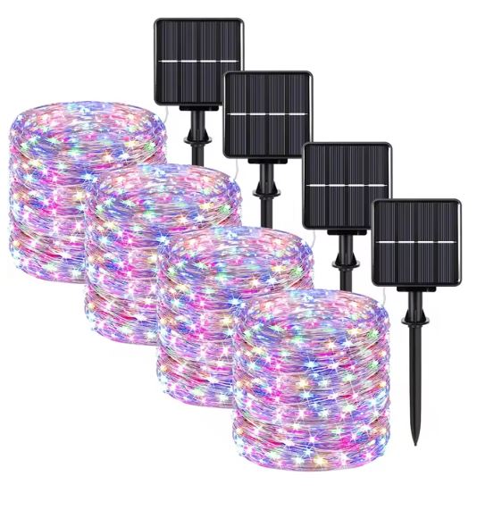 Caradok Solar String Lights Outdoor - 8 Lighting Modes - Extra Long Up to 30m with 300 LEDs - IP65 Waterproof Fairy Lights - Home & Garden > Lighting > Light Ropes & Strings