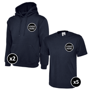 Uneek Hoodie & T-Shirts Bundle - 7 Items - BUNDLE