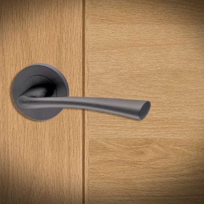 Neva MSB Lever / Round Rose Fire Door Pack -