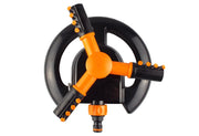 Bradas 3-Arm Rotating Sprinkler Black Orange Line - Home & Garden > Lawn & Garden > Watering & Irrigation > Sprinklers & Sprinkler Heads > Sprinklers Garden watering