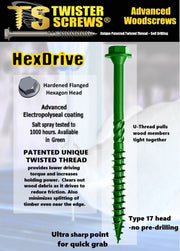 Twisterscrews Hexdrive Screws - Hardware > Hardware Accessories > Hardware Fasteners > Screws SCREWS