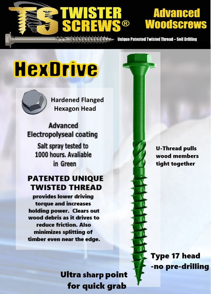 Twisterscrews Hexdrive Screws - Hardware > Hardware Accessories > Hardware Fasteners > Screws SCREWS