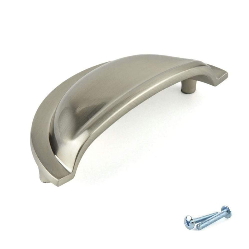 Nickel Drawer Cup Pull Handle M4TEC Gillock F9 - Hardware > Hardware Accessories > Cabinet Hardware > Cabinet Knobs & Handles Cabinet Knobs & Handles