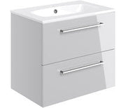Nico 610mm Wall Hung 2 Drawer Basin Unit & Basin -