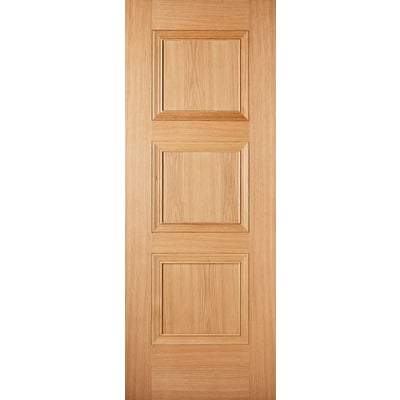Oak Amsterdam 3 Panel Pre-Finished Internal Fire Door FD30 - All Sizes - Doors