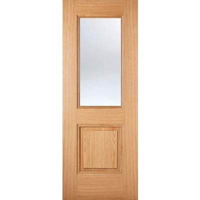 Oak Arnhem 1 Light Glazed Pre-Finished Internal Door - All Sizes - Doors