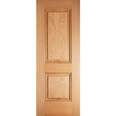Oak Arnhem 2 Panel Pre-Finished Internal Fire Door FD30 - 1981mm x 838mm -