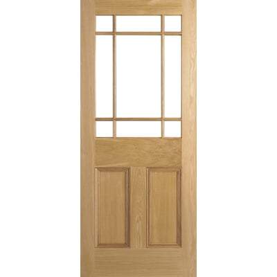 Oak Downham 9 Unglazed Light Panels Un-Finished Internal Door - All Sizes - Doors