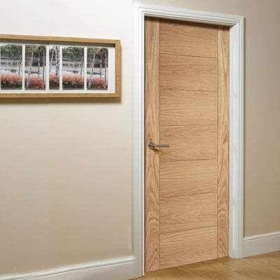 Oak Carini Un-Finished Flush Internal Fire Door FD30 - 1981mm x 838mm -