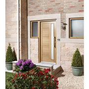 Goodwood Oak Unfinished 1 Double Glazed Frosted Light Panel External Door - All Sizes - Doors