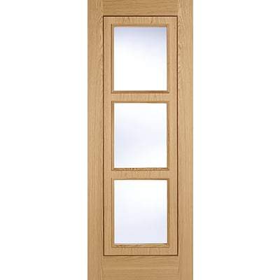 Oak Inlay 3 Light Panel Pre-Finished Internal Door - 1981mm x 762mm -