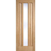 Oak Kilburn 1 Glazed Clear Light Panel Un-Finished Internal Door - 1981mm x 762mm -