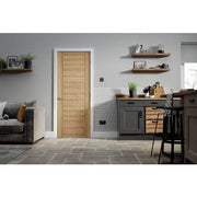 Vancouver Oak Laminated 5 Panel Interior Door - 1981mm x 686mm -