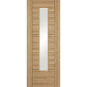 Vancouver Oak Laminated 1 Glazed Clear Light Panel Interior Door - 1981mm x 838mm -