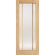 Oak Lincoln 3 Glazed Frosted Light Panel Un-Finished Internal Door - All Sizes - Doors