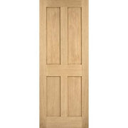 Oak London 4 Panel Un-Finished Internal Door - 1981mm x 762mm -