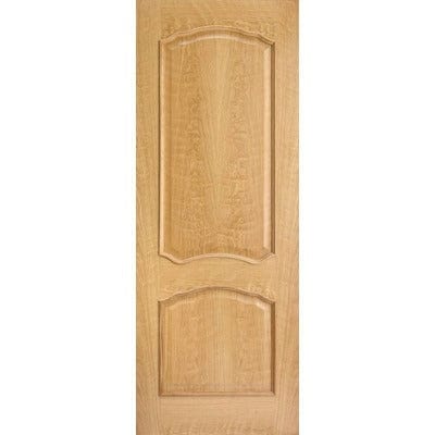 Louis Oak Unfinished 2 Panel Raised Mouldings Internal Door - 1981mm x 762mm - Doors