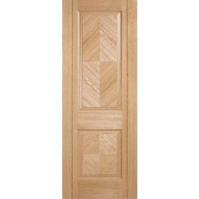 Oak Madrid 2 Panel Pre-Finished Internal Door - 1981mm x 610mm -