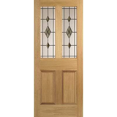 Oak Malton Smoked ABE Lead Glass Pack - All Sizes - Doors