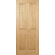 Oak Regency 4 Panel Pre-Finished Internal Fire Door - 1981mm x 686mm -