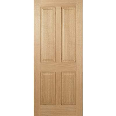 Oak Regency 4 Panel Un-Finished Internal Fire Door FD30 - All Sizes - Doors