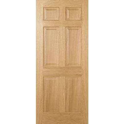Oak Regency 6 Panel Pre-Finished Internal Fire Door FD30 - All Sizes - Doors