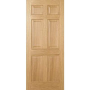 Oak Regency 6 Panel Pre-Finished Internal Door - 2032mm x 813mm -