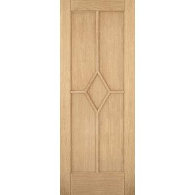 Oak Reims 5 Panel (Diamond) Pre-Finished Internal Fire Door FD30 - 1981mm x 762mm -