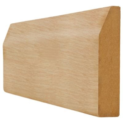 Oak Veneered Chamfered Skirting - 3000mm x 148mm -